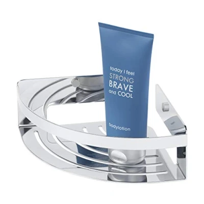 Image of Tiger Caddy Corner Shower Basket, Stainless Steel, Chrome, 18.4 x 7 cm