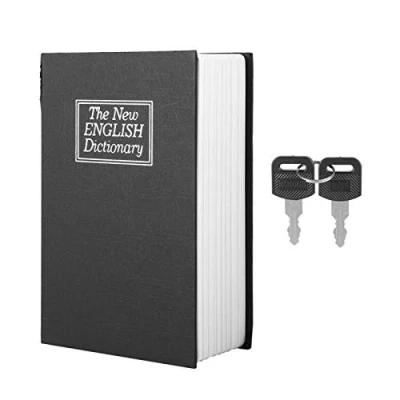 Image of Book Safe Storage Box,Dictionary Secret Can with Security Lock 2 Key,Diversion for Cash Money Jewellery Hidden