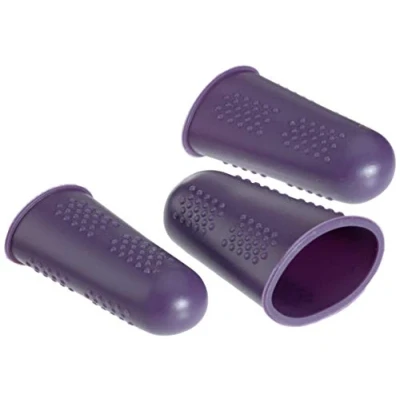 Image of Prym Finger Guards Silicone, Black, one Size, pflaumenblau, 3 Stück