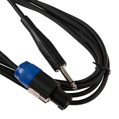 Image of qtx 3 m 6.3 mm Mono Jack to SPK Plug Speaker Lead Black