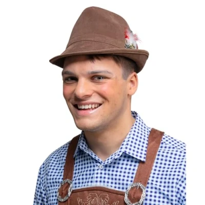 Image of Wicked Costumes Deluxe Brown Bavarian Hat Fancy Dress Accessory