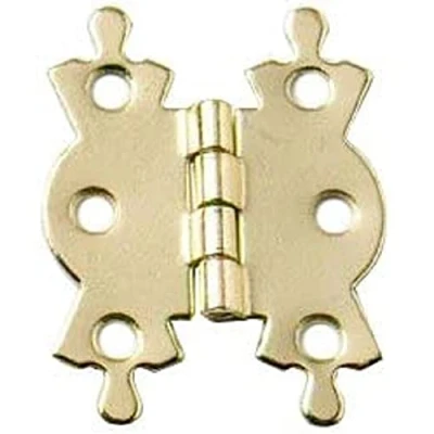 Image of Butterfly Hinges 40mm Or 50mm Choose BZP Brass Chrome Plated Finish DIY Home