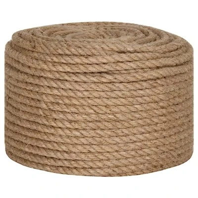 Image of vidaXL Versatile 100% Natural Jute Rope 12 mm Thickness, 250 m Length Ideal for Agriculture, Shipping and Home Decor