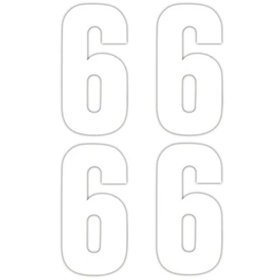 Image of 4 x Number 6 Wheelie Bin Stickers