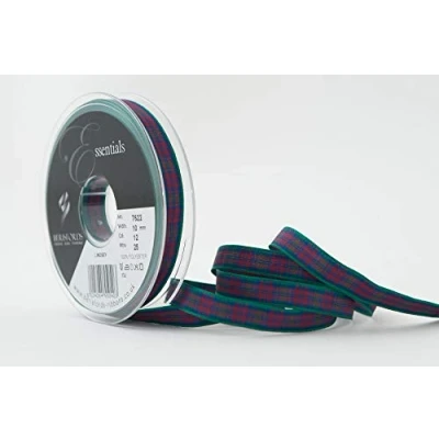 Image of Berisfords Polyester Tartan, Lindsay, 10.4 x 1.6 cm