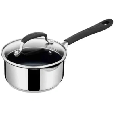 Image of Tefal Jamie Oliver E3032444 Stainless Steel 20 cm Non stick Induction Saute Pan With Glass Lid, 2.85l