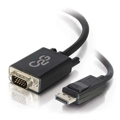 Image of C2G 3m DisplayPort Male to VGA Computer Monitor Adapter Cable Black