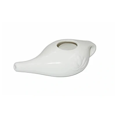 Image of Biebri NetiPot 250ml Ceramic Nose Cleansing Jug, White
