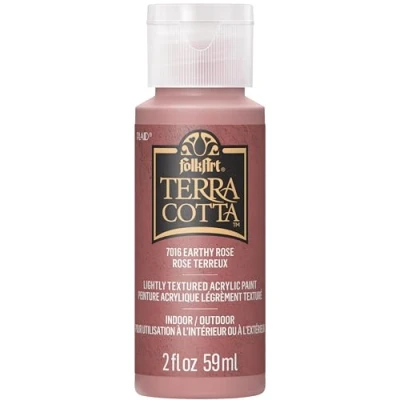 Image of Plaid Enterprises Earthy Rose Folkart Terra Cotta Textured Paint 2oz