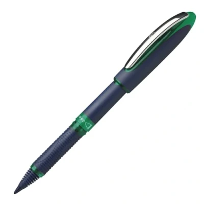 Image of Schneider One Business Non Retractable Ballpoint Pens with Liquid Ink, Pack of 10 Green