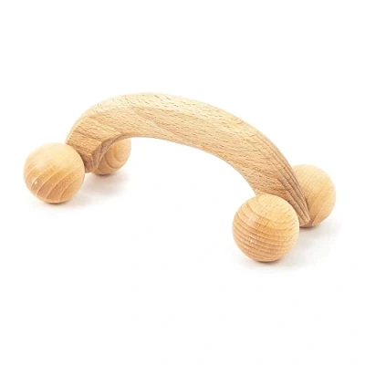 Image of Tuuli Accessories Massage Muscle Roller Tool Massager for Back Neck Shoulder Arms Legs Body Wooden Balls 18 x 7 6 cm