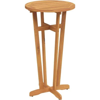 Image of vidaXL Solid Wood Acacia Round Bar Table Versatile Indoor and Outdoor Bistro Dining Easy to Maintain Assemble