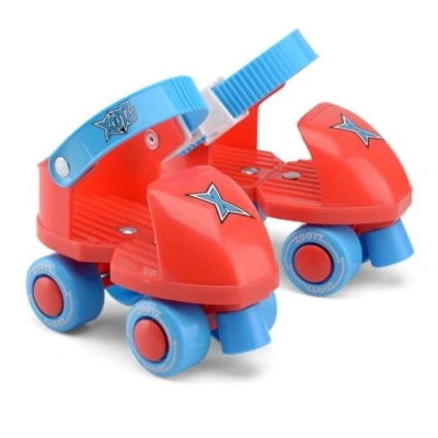 Image of Xootz Beginner Trainer Skates, My First 4 Wheel Quad Roller Skates for Kids, Boys and Girls
