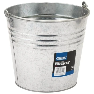 Image of Draper Galvanised Steel Bucket, 12L