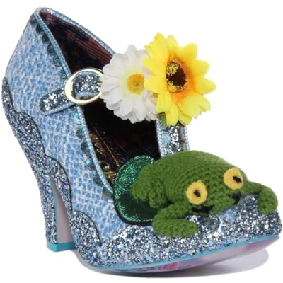 Image of Irregular Choice SS23 Lily Leapfrog Heels, Blue, UK 6.5 (EUR 40)