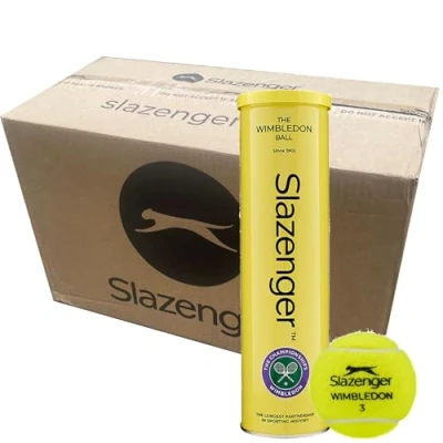 Image of SLAZENGER WIMBLEDON TENNIS BALLS 6 DOZEN 18 X 4 BALL CANS