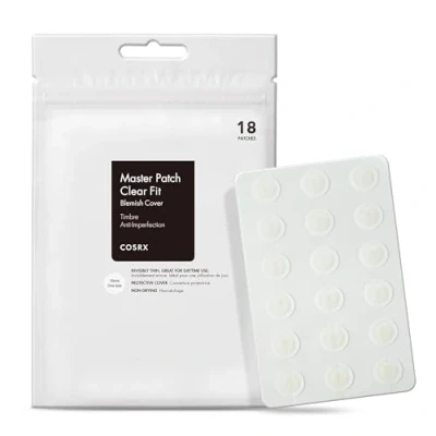 Image of COSRX Master Pimple Patch Clear Fit 18 Patches in1 Size Hydrocolloid for Blemish, Zit, Spot, Treatment Fast Healing Ane