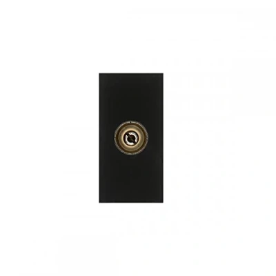 Image of Maclean MCE726B Cable TV Outlet Modular Wall Without Frame Flush Mount (TV Outlet, Black)