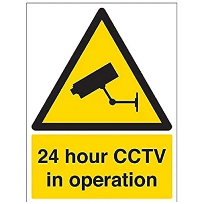 Image of V Safety Security Notice, CCTV In Operation Sign 300mm x 400mm 1mm Rigid Plastic