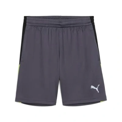 Image of Puma Individualliga Training JR OPEN Pockets Unisex Sports shorts for kids, Size: 16y (15 16y), Galactic gray/yellow alert