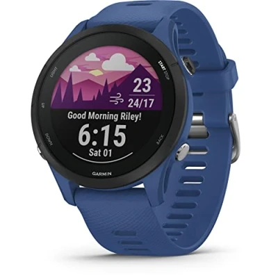Image of Garmin Forerunner Unisex 255 Easy to Use Lightweight GPS Running Smartwatch, Advanced Training and Recovery Insights,Safety Tracking Features included, Up 14 days Battery Life, Tidal Blue