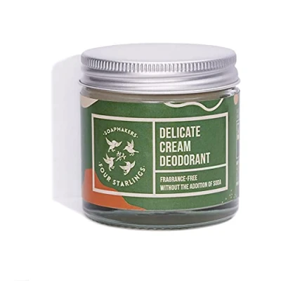 Image of Four Starlings Delicate Cream Deodorant without the addition of Soda Unscented 60ml