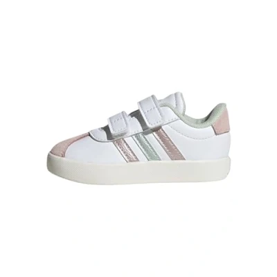 Image of adidas Sportswear Strappi Trainers Cloud white linen green met sandy pink for kids, Size: 8.5/9K,