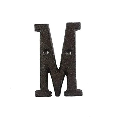 Image of ausuky Cast Iron Retro Metal Alphabet Letters Numbers Sign Address Door Cafe Wall Decor A to Z,0 9 (M)