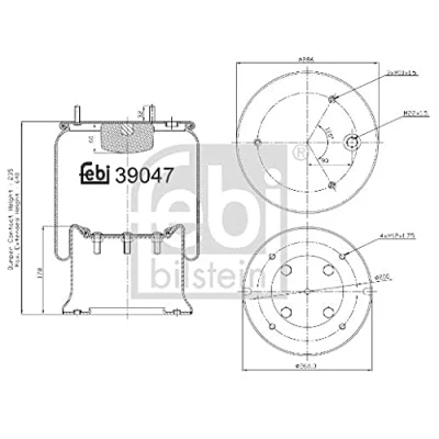 Image of 5000745918 Boot, air suspension FEBI BILSTEIN 39047