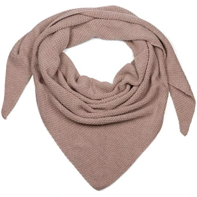 Image of styleBREAKER Women XXL knitted triangle scarf with rice grain knitting pattern in plain colours, scarf, light 01020042, Colour:Dark Brown