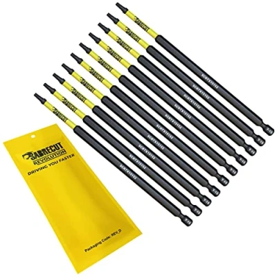 Image of 10 x SabreCut SCTX15152_10 152mm T15 TX15 Magnetic Impact Screwdriver Driver Bits Set Torx Heavy Duty Compatible with Dewalt Milwaukee Bosch Makita and More