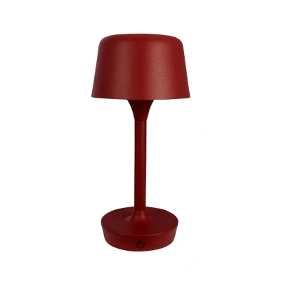 Image of Dyberg Larsen LED table lamp Flow, red, height 25 cm