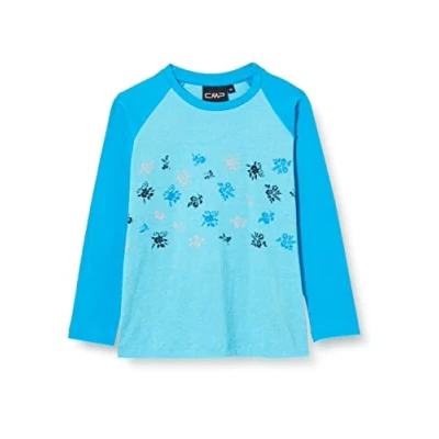 Image of CMP Girls&#039; Stretch Melange Jersey T Shirt, girls, 30U2015, Turchese Mel., 110