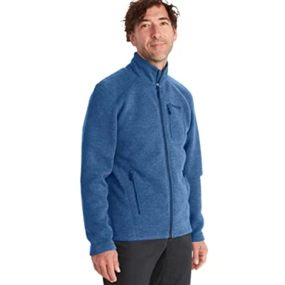 Image of Marmot Men’s Drop Line Jacket Lightweight, Sweater Fleece, Deep Moss, XX Large