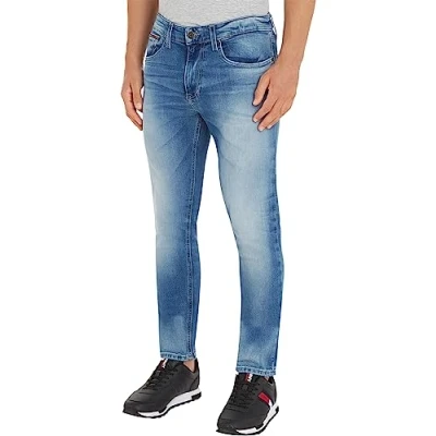Image of Tommy Jeans Austin Slim fit jeans, Men&#039;s, Size: 36x36, Wilson light blue stretch