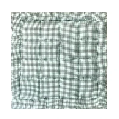 Image of molis&amp;co Baby Play Mat for Floor 120x120 cm Extra Thick 5 Soft Playmat Newborns in a Stylish Unisex Design 100% Cotton (Oeko TEX) Machine Washable (Mint Tea)