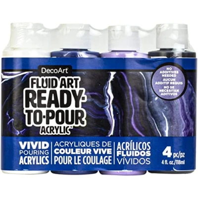 Image of 4 Colour Fluid Art Galactic Pouring Value Set
