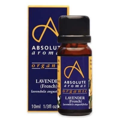 Image of Absolute Aromas Organic Lavender Essential Oil 10ml 100% Pure, Natural, Vegan, Undiluted and Cruelty Free for use in Diffusers, Burners Aromatherapy Blends