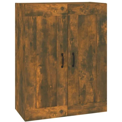 Image of vidaXL Hanging Wall Cabinet Smoked Oak 69.5x32.5x90 cm