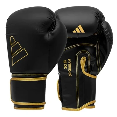Image of Adidas Boxing Gloves, Training, Sparring, Bag Workouts, For Men, Women, Kids, PU, Strap Provides Wrist Support, Hook, Punch, Hybrid 80