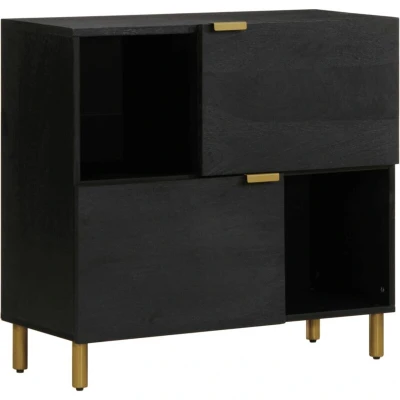 Image of vidaXL Sideboard Black 80x33x75 cm Engineered Wood