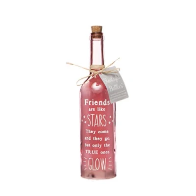 Image of Light Up LED Friends Are Like Stars Glass Starlight Bottle Gift Cute Friendship Gifts For Women Special &amp; Sentimental Best Friend Presents On Birthday Christmas