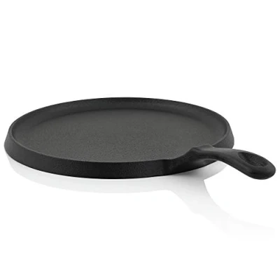 Image of BBQ Toro cast Iron crêpes pan Ø 26 cm Pancake for Grill Black Preseasoned Induction Suitable Non Stick Skillet Breakfast Egg All Heat Sources Flat