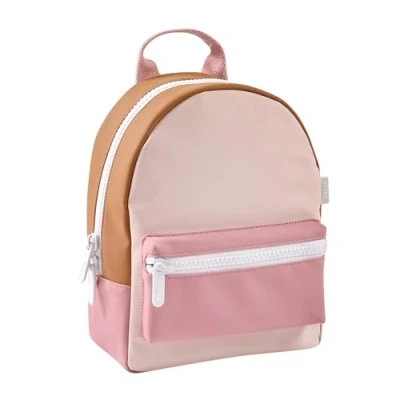 Image of BEABA, Toddler Baby Backpack Preschool, Ideal Daycare, 2 Pockets, First Name Label, Gum Effect, Large Zip, Adjustable Handles, Padded Back, Waterproof, Modern,Robust, Easy to Clean, Faro Matcha Latte