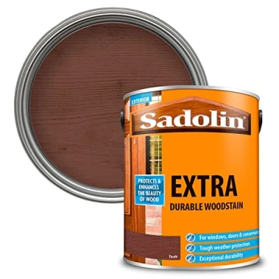 Image of Sadolin EXTRA WOODSTAIN (YELLOW TIN) 5 litre Teak