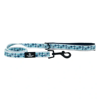 Image of Ancol Soho Dog Lead in Nautical Pattern Comfortable Pet Leash with Padded Handle and D Ring 100% Recycled Fabric Puppy Accessory 100 x 1.9cm
