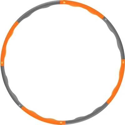 Image of TnP Accessories Weighted Hula Hoop For Adult Fitness Foam Padded Exercise Hulahoop Sport Professional 1kg (Grey+Orange)