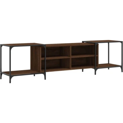 Image of vidaXL TV Cabinet Brown Oak 203x37x50 cm Engineered Wood
