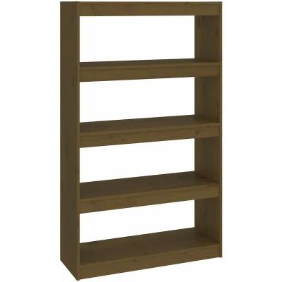 Image of vidaXL Book Cabinet/Room Divider Honey Brown 80x30x135.5 cm Wood Pine