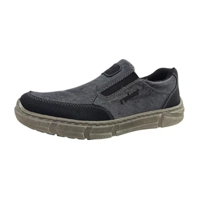 Image of Rieker GALANDA men&#039;s Slip ons (Shoes) in Black
